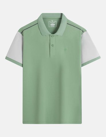 Áo polo ngắn tay nam phối thân tay áo