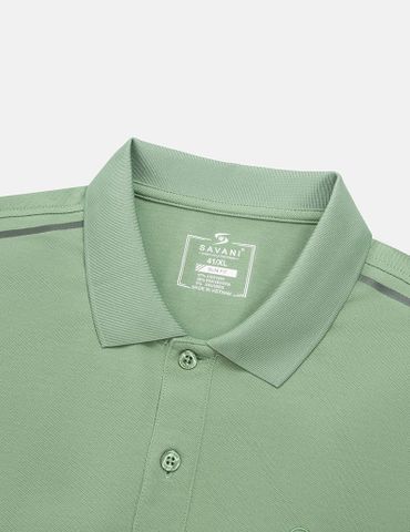 Áo polo ngắn tay nam phối thân tay áo