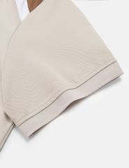 Áo polo nam phối vai khác màu cổ dệt