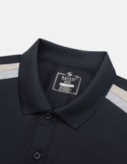 Áo polo nam phối vai khác màu cổ dệt