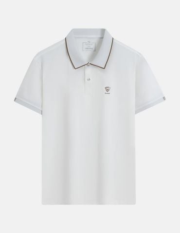 Áo polo nam ngắn tay bo cổ line in ngực
