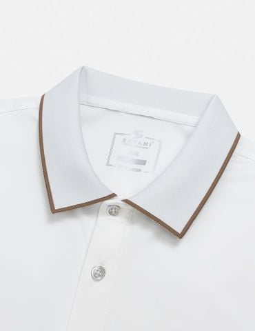 Áo polo nam ngắn tay bo cổ line in ngực