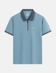 Áo polo ngắn tay nam cổ khóa bo cổ