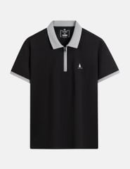 Áo polo ngắn tay nam cổ khóa bo cổ