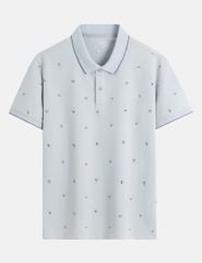 Áo polo ngắn tay nam in tràn thân trước
