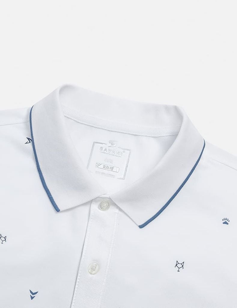 Áo polo ngắn tay nam in tràn thân trước