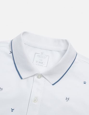 Áo polo ngắn tay nam in tràn thân trước