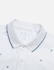 Áo polo ngắn tay nam in tràn thân trước