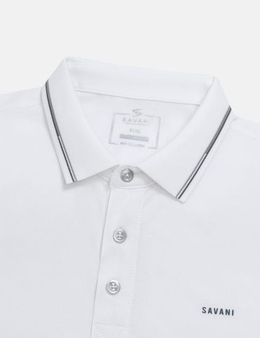 Áo polo nam ngắn tay cổ dệt