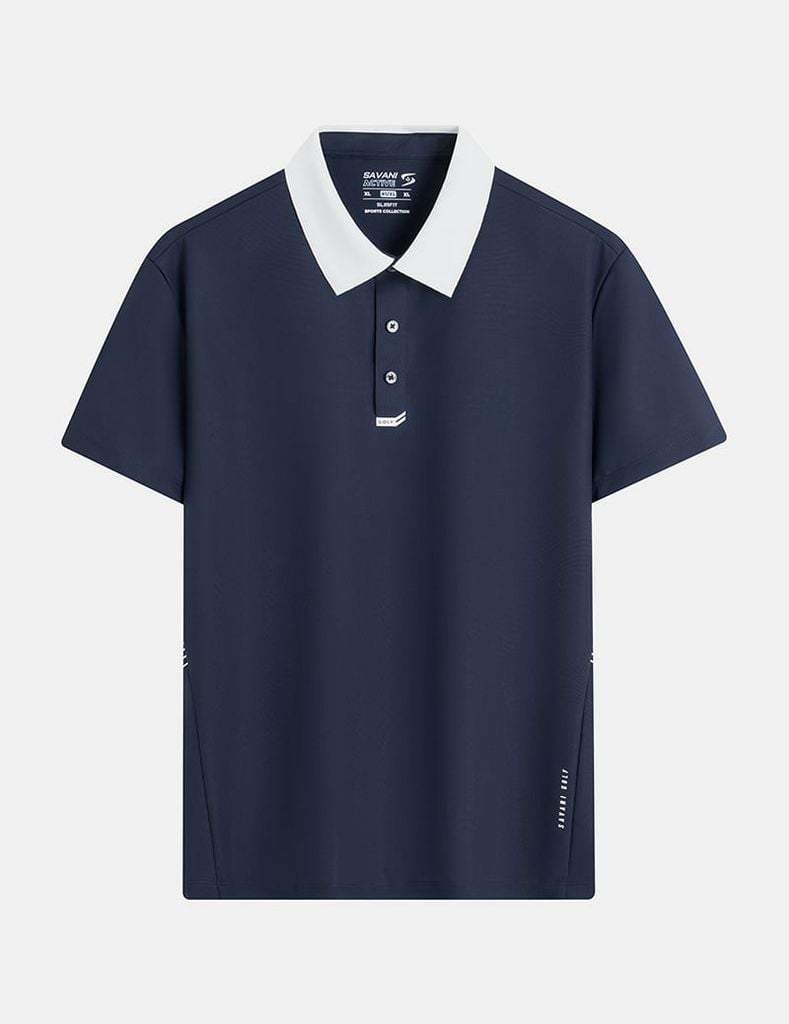 Áo polo nam ngắn tay cổ phối