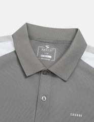 Áo polo nam ngắn tay phối vải