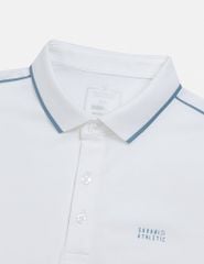 Áo polo nam ngắn tay cổ bo phối lé