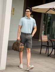 Áo polo nam ngắn tay cổ vải