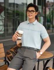 Áo polo nam ngắn tay cổ vải