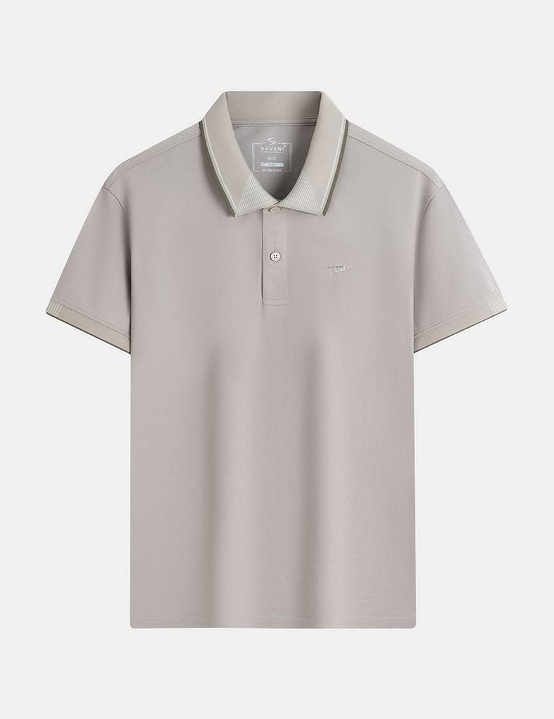 Áo polo nam cổ dệt jacquard