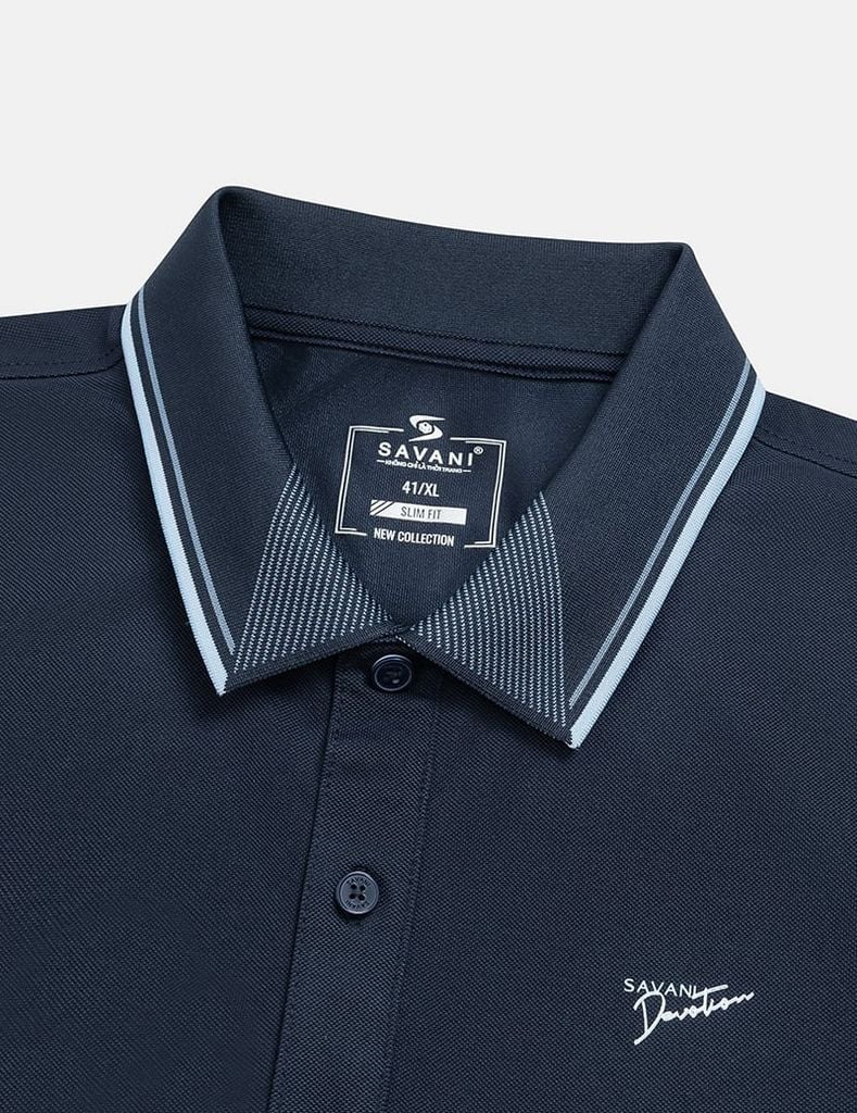 Áo polo nam cổ dệt jacquard