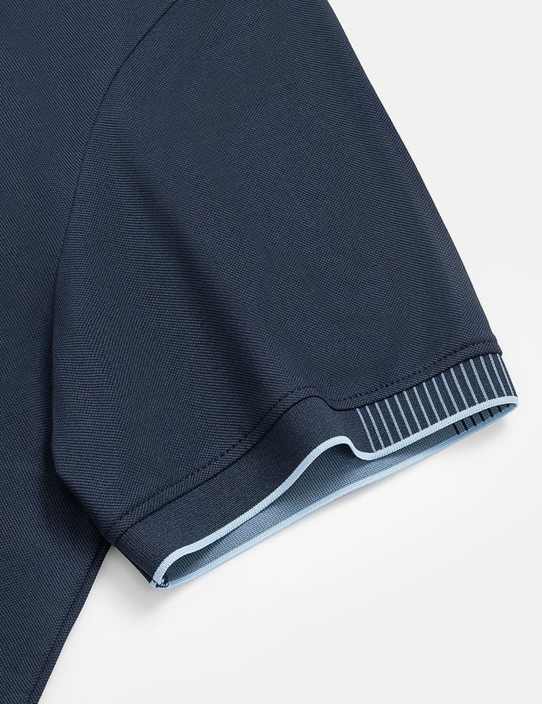 Áo polo nam cổ dệt jacquard