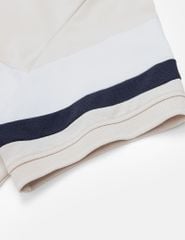 Áo polo ngắn tay nam phối kẻ thân trước