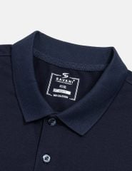 Áo polo ngắn tay nam phối kẻ thân trước