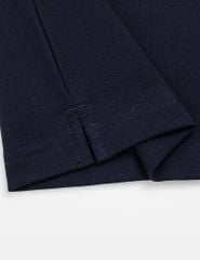 Áo polo ngắn tay nam phối kẻ thân trước