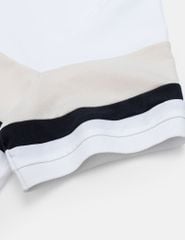 Áo polo ngắn tay nam phối kẻ thân trước