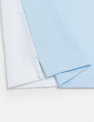 Áo polo ngắn tay nam phối kẻ tay và thân trước