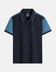 Áo polo nam ngắn tay phối vải