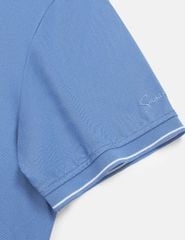 Áo polo ngắn tay nam xẻ tà thêu logo tay