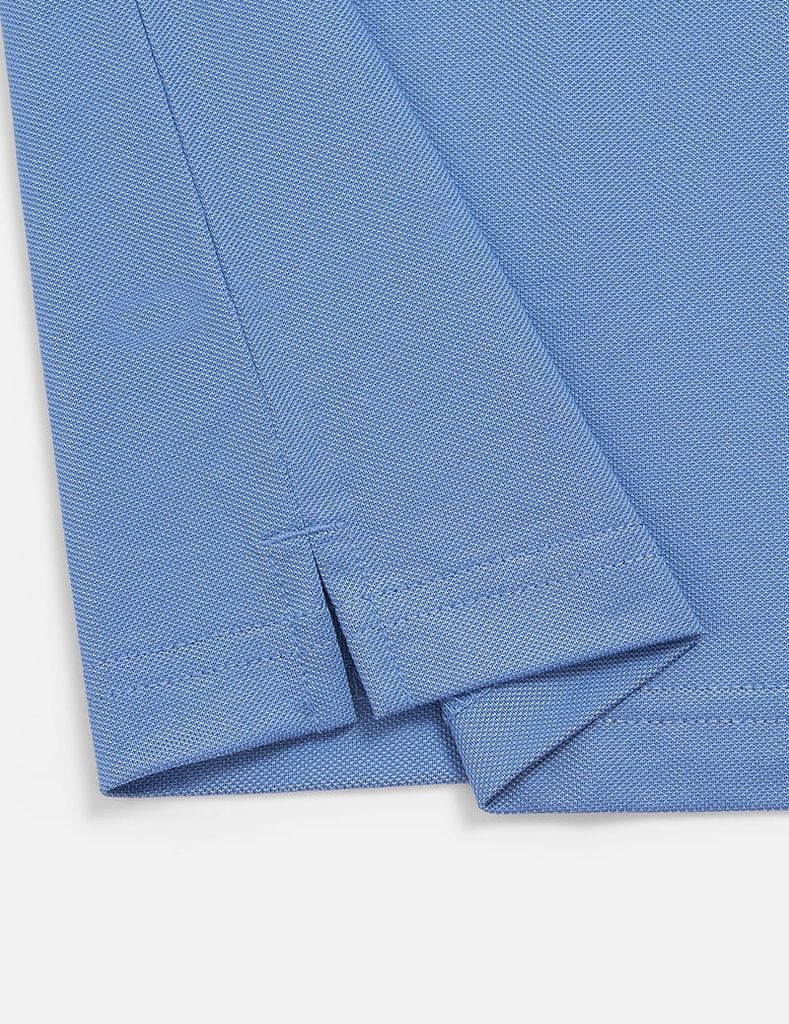 Áo polo ngắn tay nam xẻ tà thêu logo tay