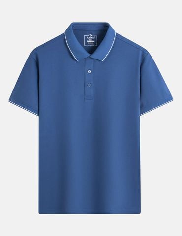 Áo polo ngắn tay nam xẻ tà thêu logo tay