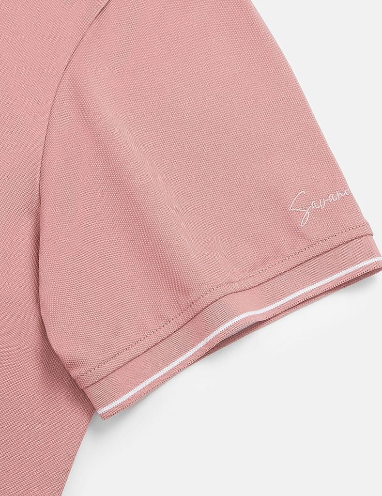 Áo polo ngắn tay nam xẻ tà thêu logo tay