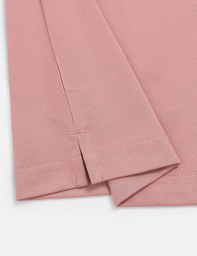 Áo polo ngắn tay nam xẻ tà thêu logo tay