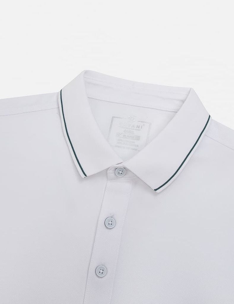 Áo polo ngắn tay nam xẻ tà thêu logo tay