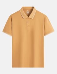 Áo polo ngắn tay nam xẻ tà thêu logo tay