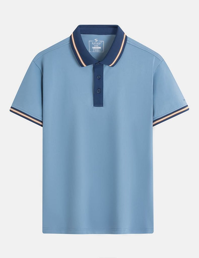 Áo polo ngắn tay nam thêu logo tay