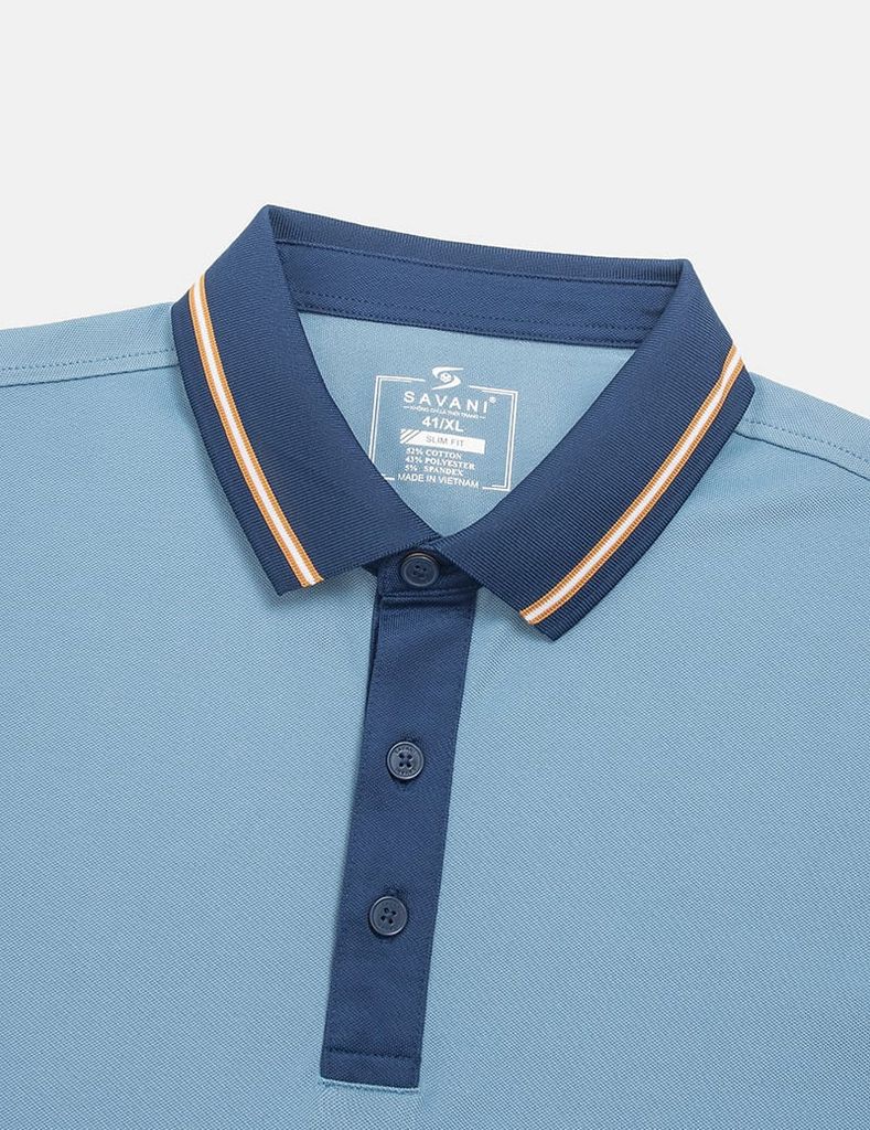 Áo polo ngắn tay nam thêu logo tay