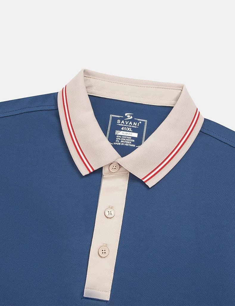 Áo polo ngắn tay nam thêu logo tay