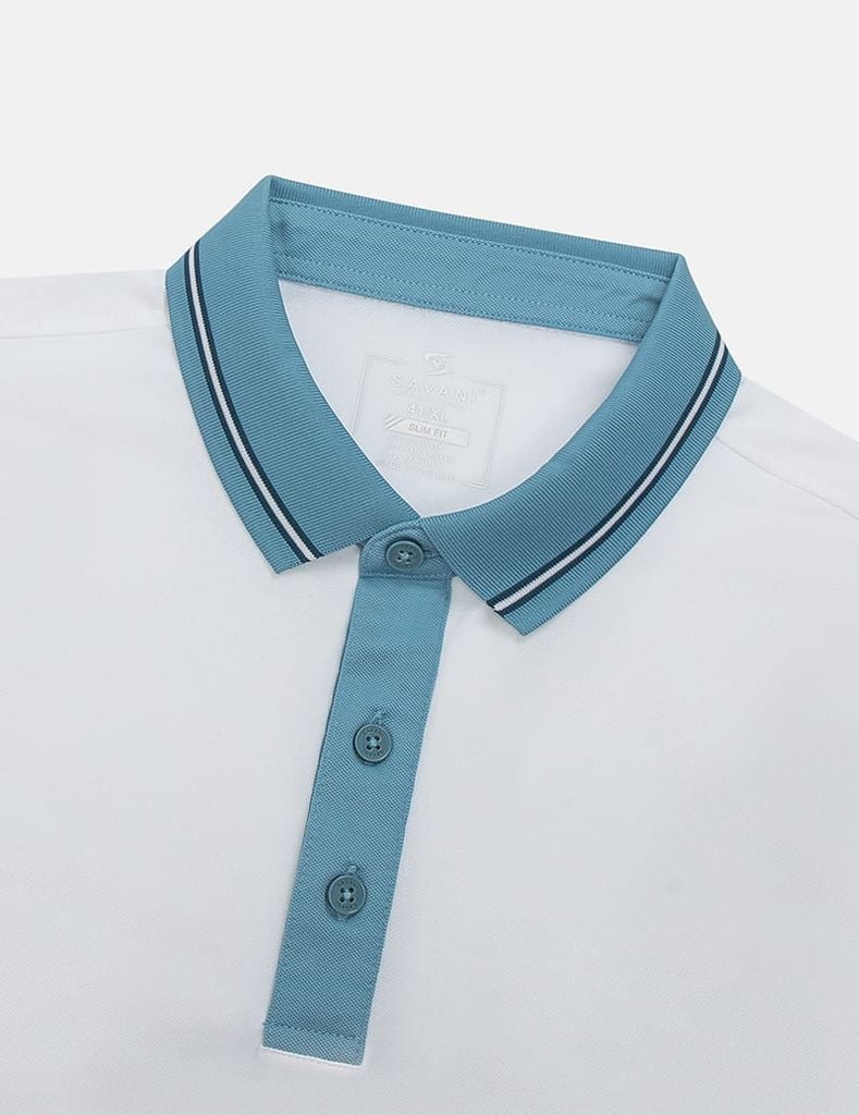 Áo polo ngắn tay nam thêu logo tay