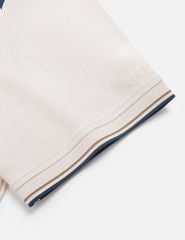 Áo polo ngắn tay nam thêu logo tay phối nẹp