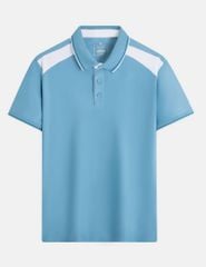 Áo polo ngắn tay nam thêu logo tay phối nẹp
