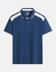 Áo polo ngắn tay nam thêu logo tay phối nẹp