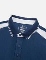 Áo polo ngắn tay nam thêu logo tay phối nẹp