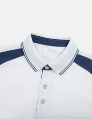 Áo polo ngắn tay nam thêu logo tay phối nẹp