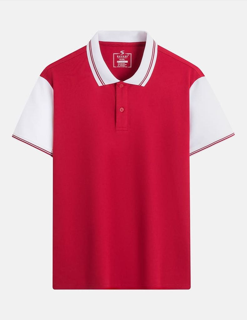 Áo polo nam tay phối vải khác màu