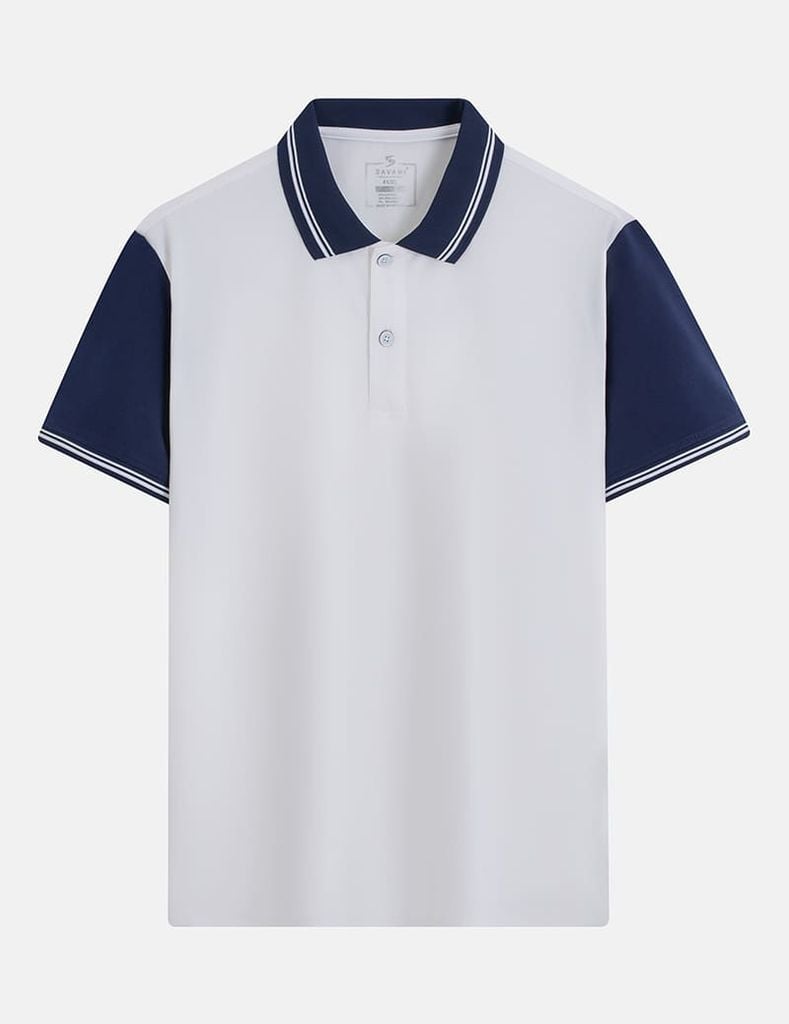 Áo polo nam tay phối vải khác màu