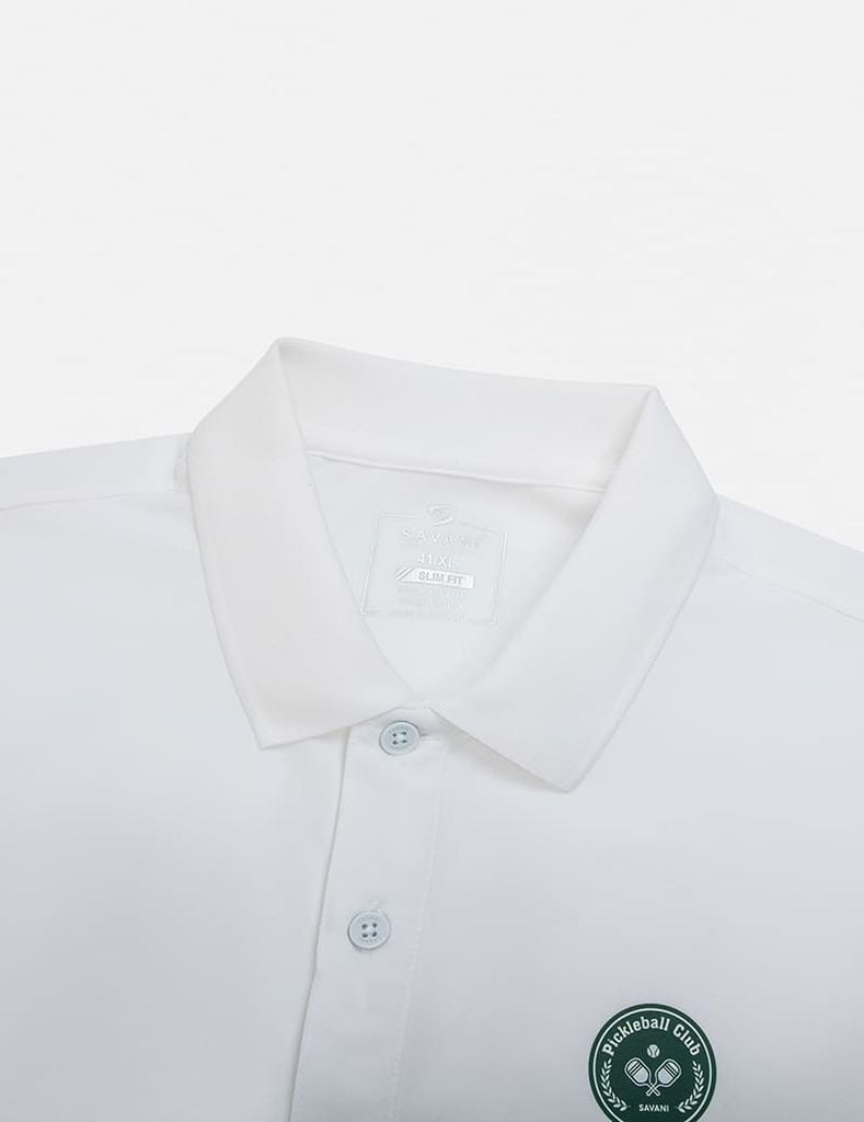 Áo phông có cổ nam in logo trước ngực