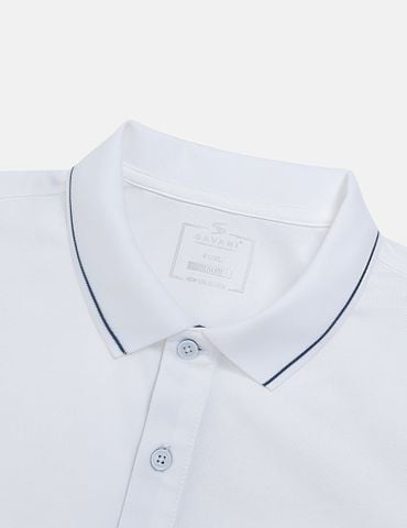 Áo polo ngắn tay nam nẹp phối vải khác màu