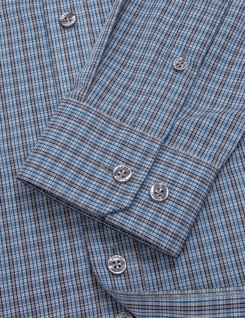 Áo sơ mi nam dài tay tà lượn có túi