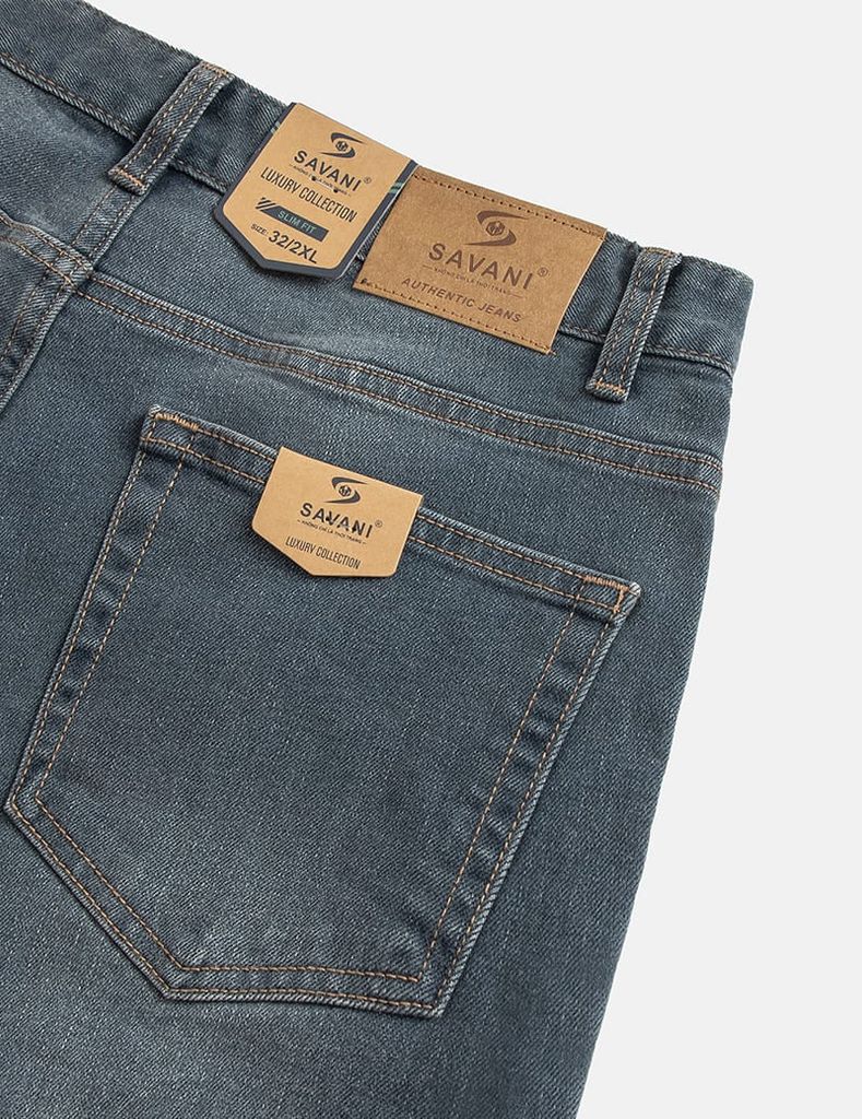 Quần jean nam ống đứng cạp thường