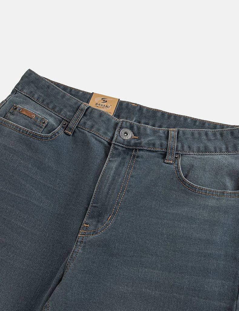 Quần jean nam ống đứng cạp thường